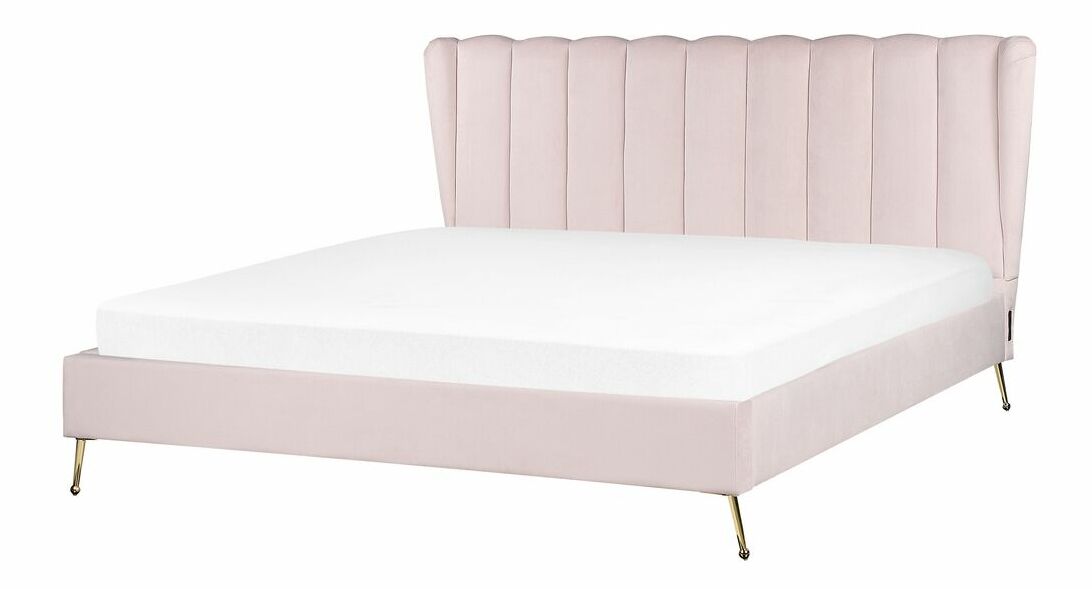 Manželská postel 180 cm Mirabell (růžová)
