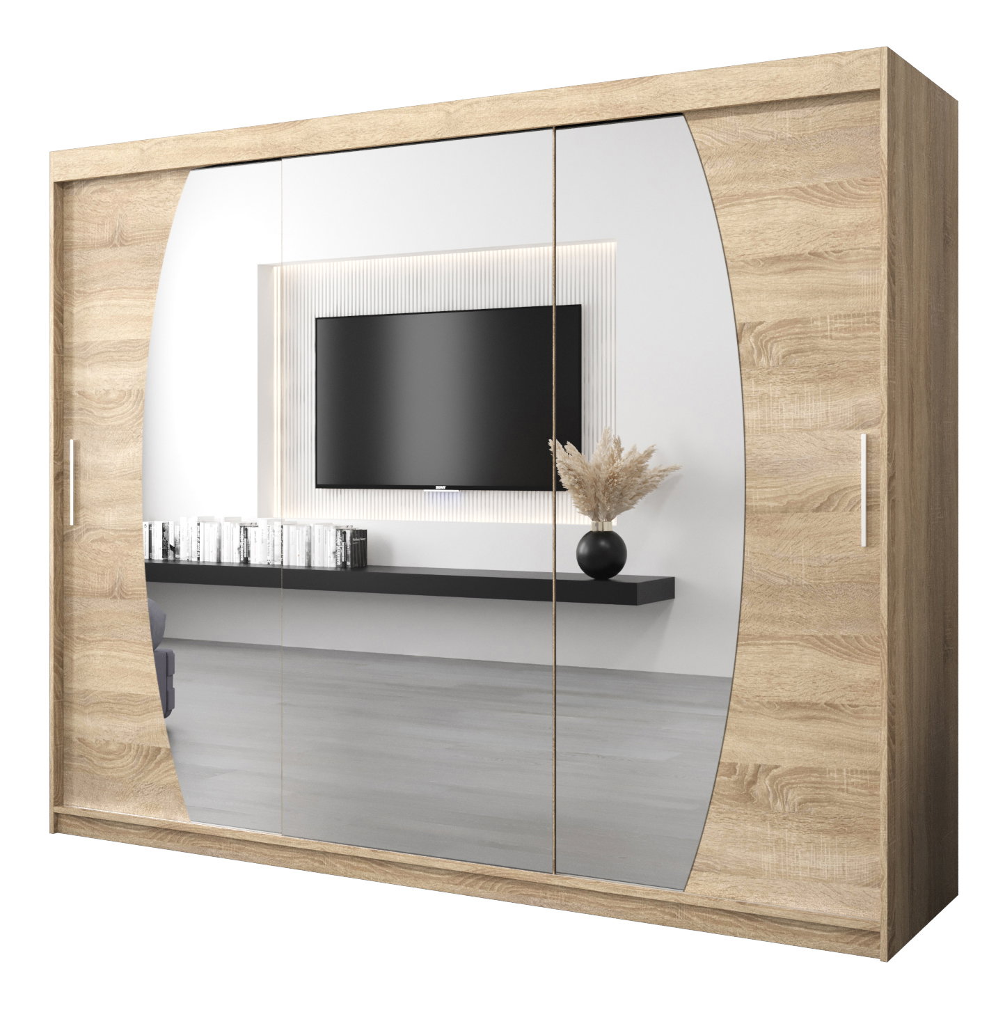 Šatní skříň 250 cm Eclipse (dub sonoma + dub sonoma)