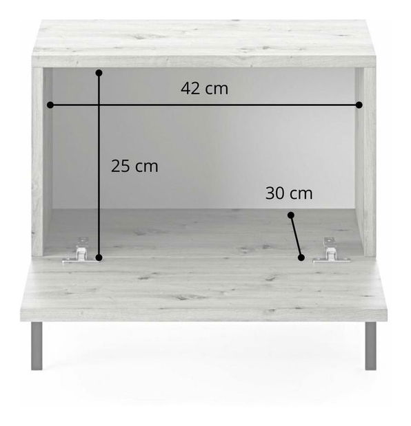 Noční stolek Lamellito L4 (černá + zlatá)