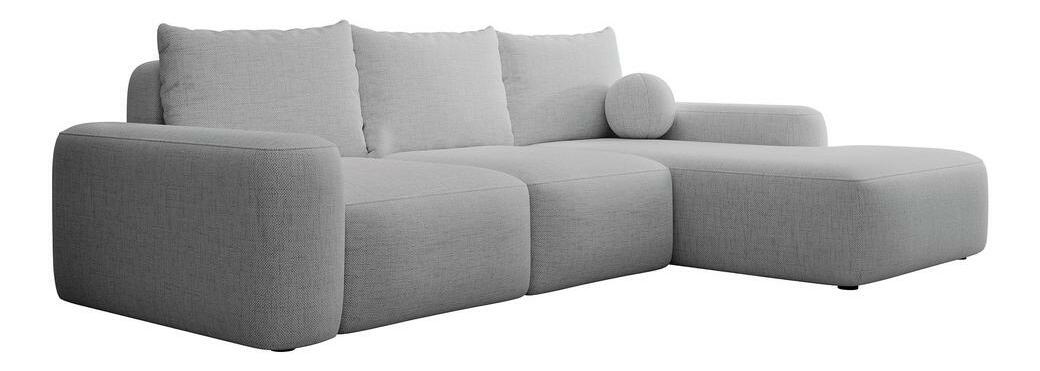 Rohová sedací souprava Carlito (P) (šedá + černá)