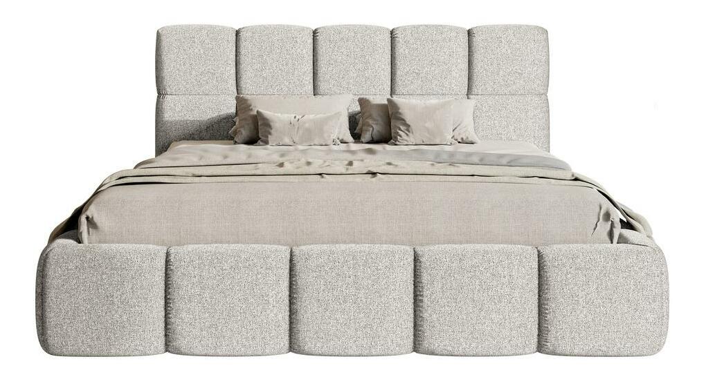 Manželská postel 180 cm Cirsten (s roštem) (s úl. prostorem) (světlá šedá)