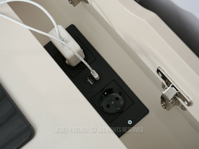 Noční stolek Entrevista (krémová)