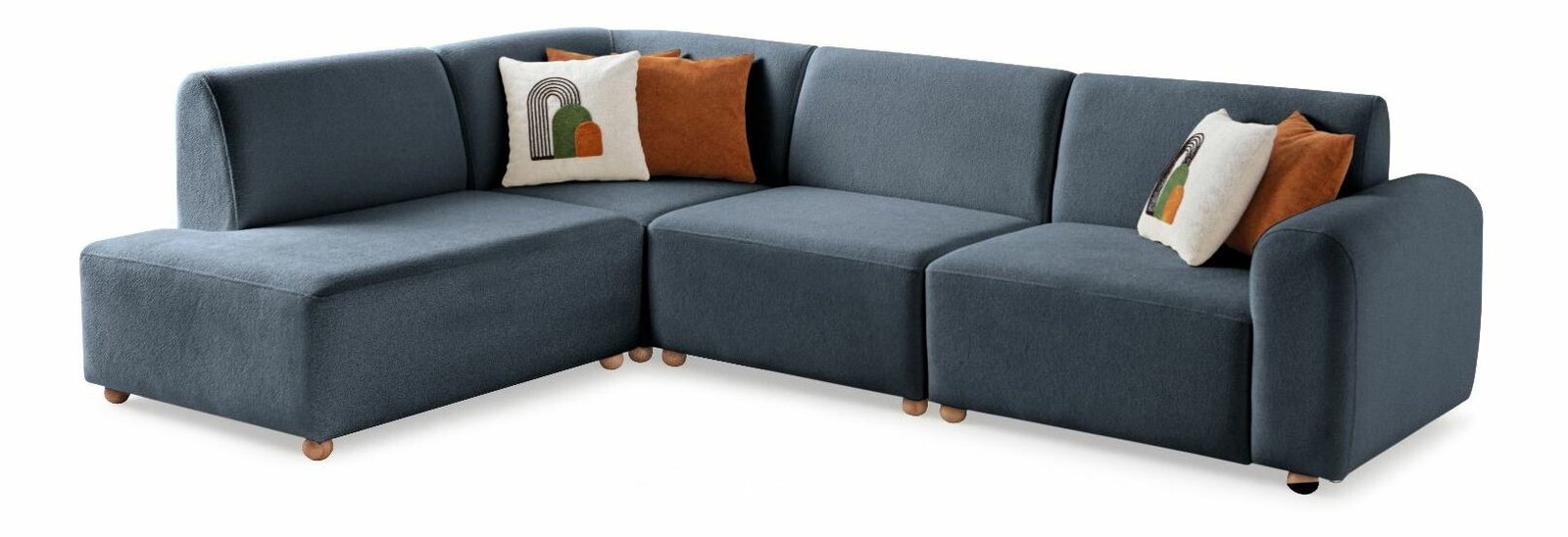 Rohová sedačka Slota (modrá) (L)