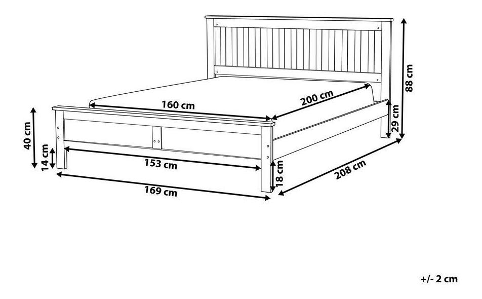 Manželská postel 160 cm Maye (šedá)