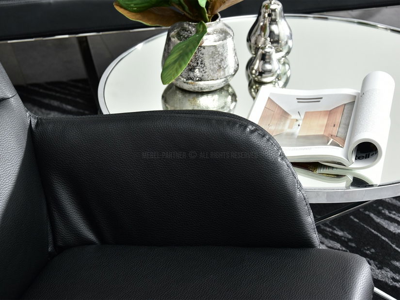 Křeslo Olef (černá + chromová)