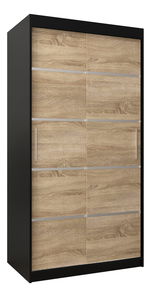 Šatní skříň 120 cm Verika 1 120 (černá + dub sonoma)