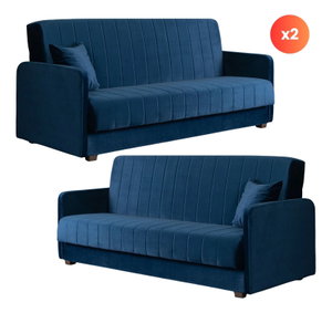 Set 2 kusů pohovek Portofine (tmavě modrá)