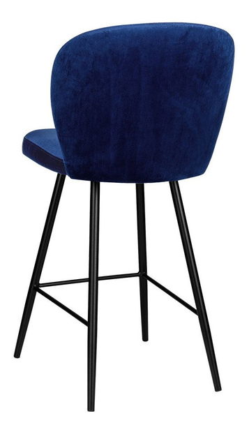 Barová židle Presenten (tmavě modrá + černá)