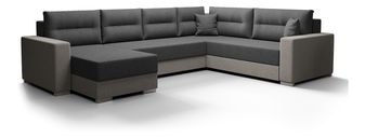 Rohová sedačka ve tvaru U Glide 3 (šedá + hnědošedá) (P)