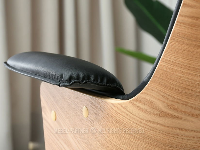 Křeslo Clementine (dub černý + černá)