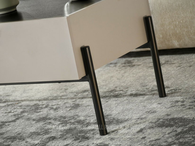 Konferenční stolek Bidart (béžová + černá)