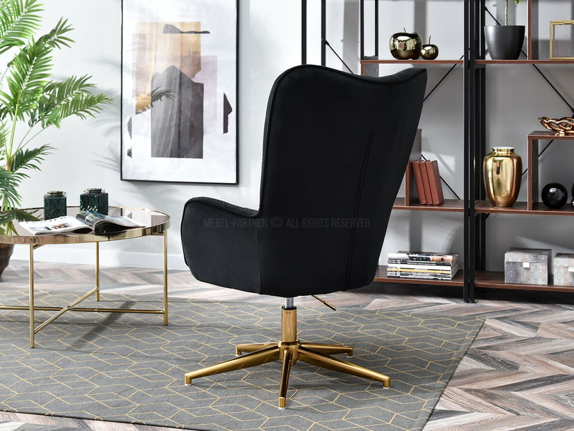 Křeslo Meryl (černá + zlato)