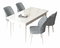 Jídelní set Arpo (bílá + šedá) (pro 4 osoby)