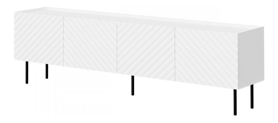 TV skříňka Grotzi 200 4D (bílá + černá)