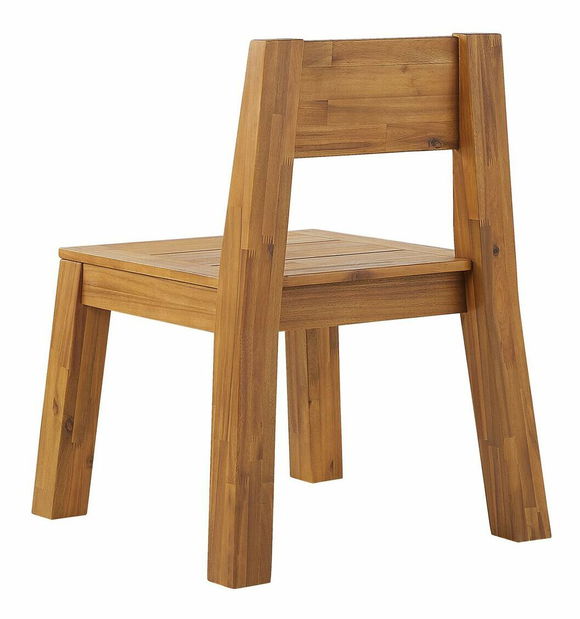 Set 2 ks zahradních židlí Livza (světlé dřevo)