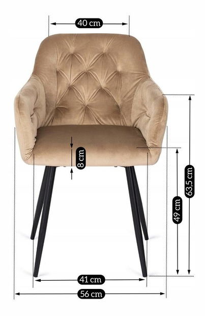 Jídelní židle Vuelta (béžová)