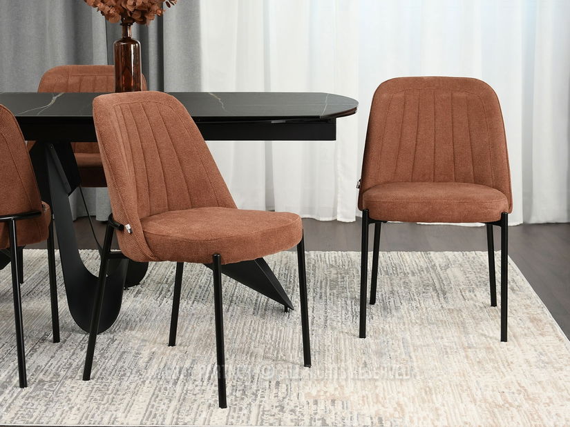 Židle Ella (měděná + černá)