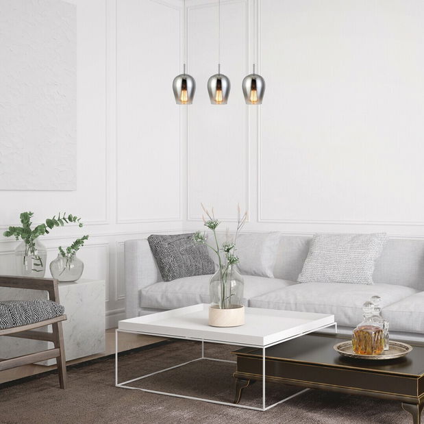 Závěsné svítidlo Halite 5252 (chromová + dymové sklo)