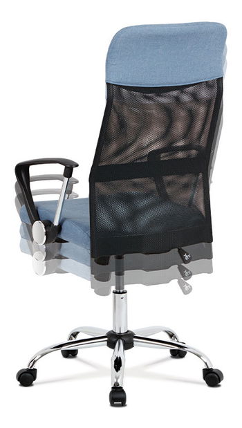 Kancelářské křeslo Evessa-E301-BLUE (modrá + černá)