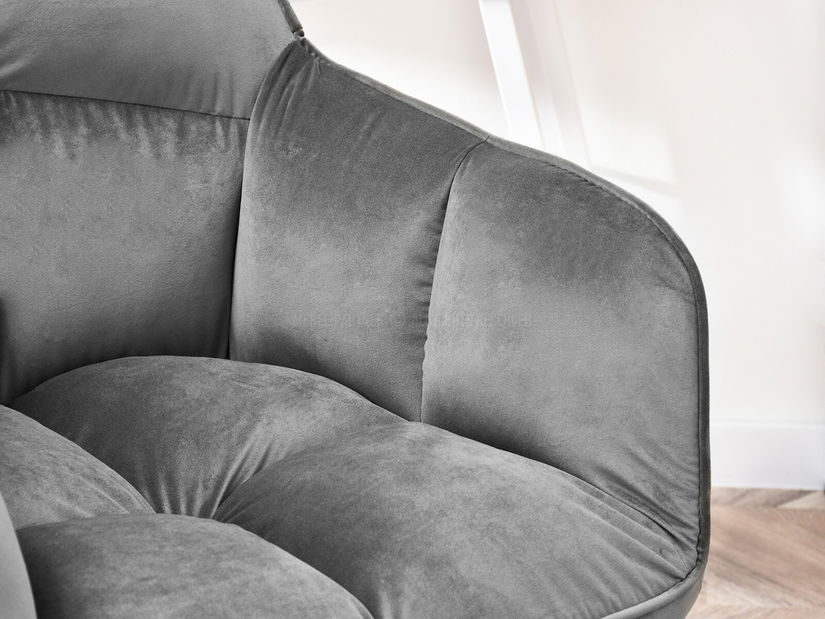 Křeslo Island (šedá + chromová)