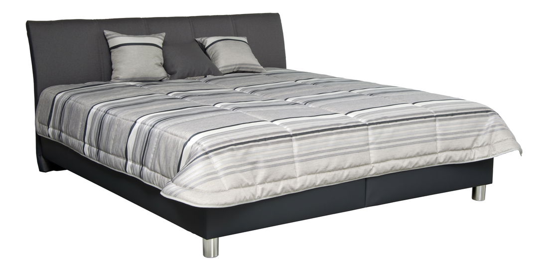 Manželská postel 160 cm Blanář Columbia (tmavošedá) (s roštem a matrací NELLY)