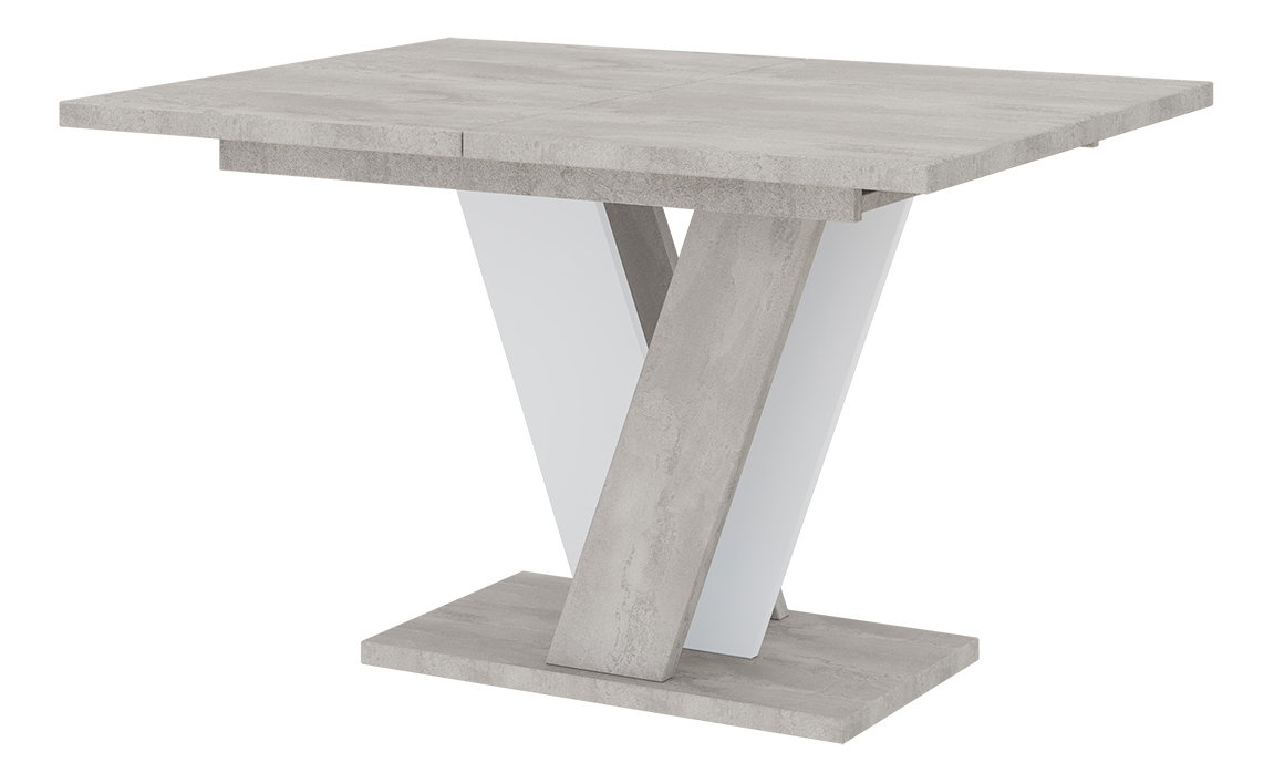 Jídelní stůl Venag (světle šedá + bílá) (pro 4 až 6 osob)