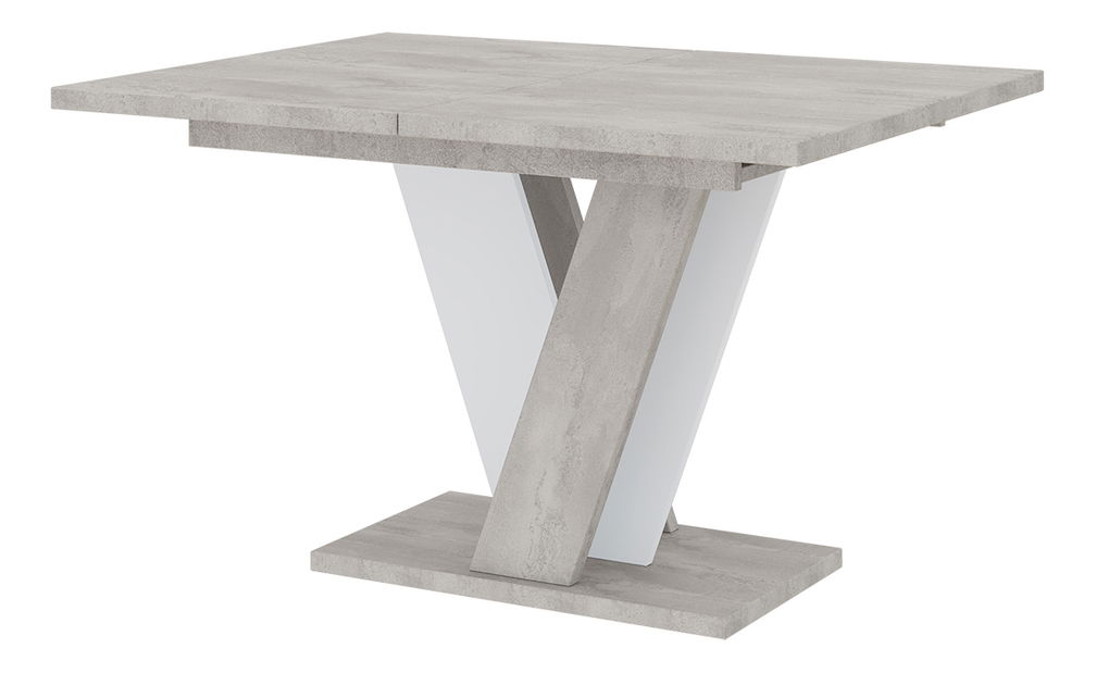 Jídelní stůl Venag (světle šedá + bílá) (pro 4 až 6 osob)