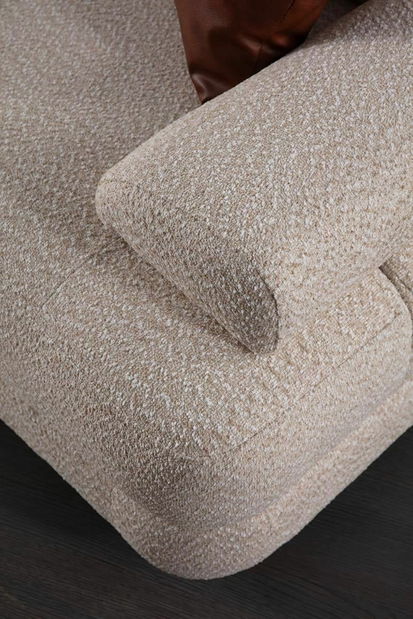 Rozkládací pohovka Nicel (béžová) (s úl. prostorem)