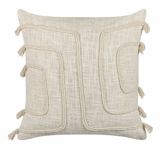 Sada 2 ozdobných polštářů 45 x 45 cm Pleo (béžová)