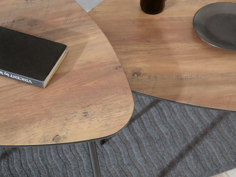 Konferenční stolek Rossi Zest Xl (ořech + černá)