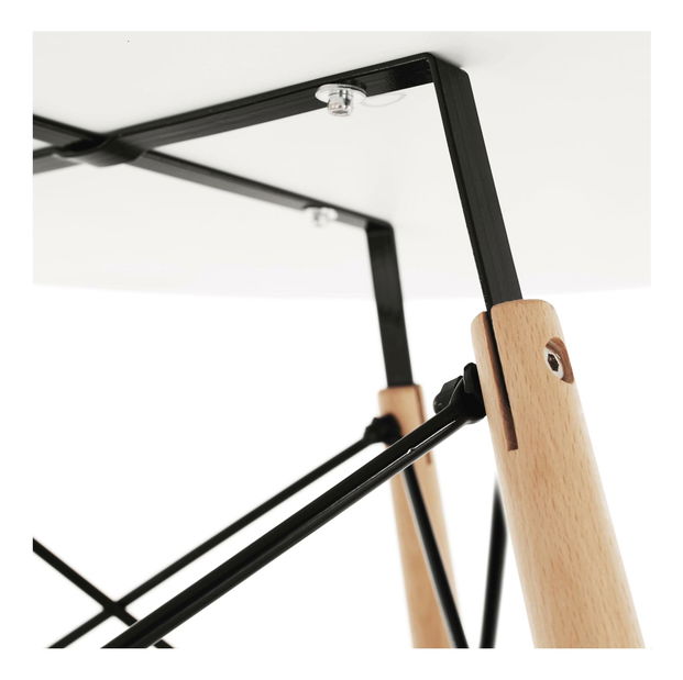 Jídelní stůl Gamin 2 (bílá + buk) (pro 2 osoby)