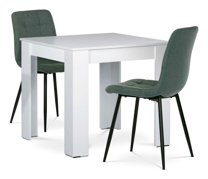 Jídelní set Bromas (bílá + zelená) (pro 2 osoby)
