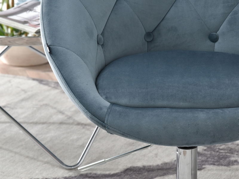 Křeslo Lush 3 (modrá + chromová)