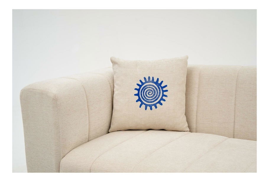 Rohová sedačka Beyzometta (P) (krémová)