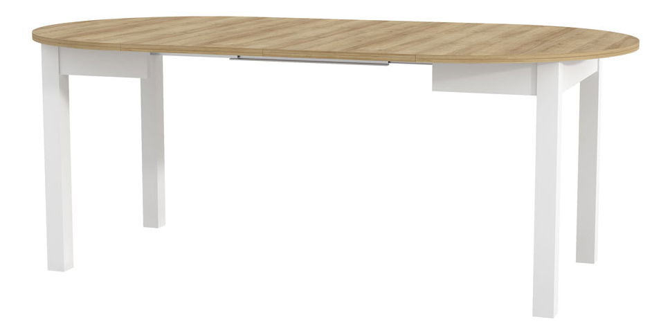 Jídelní stůl Isiah 02 (dub riviera + bílá) (Pro 4-8 osob)