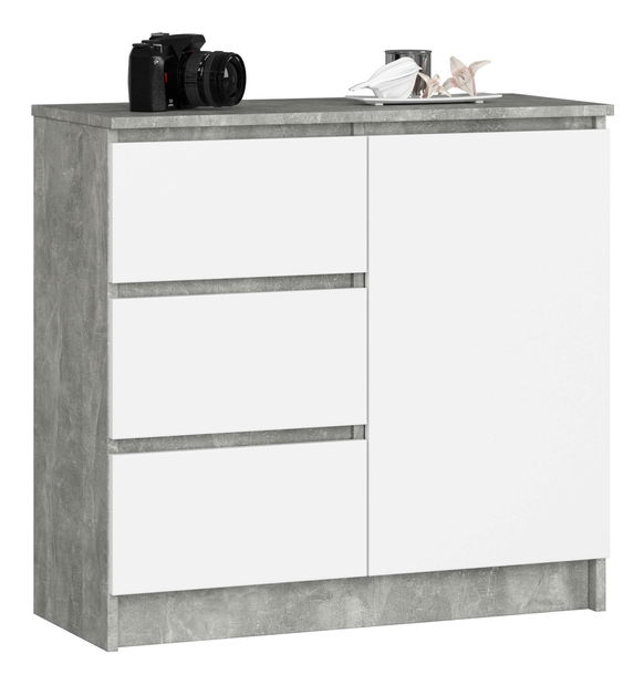 Komoda Komeito (beton + bílá)