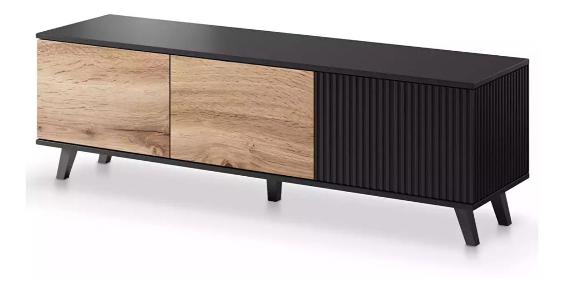 Tv stolek Ranae RTV1 (dub wotan + černá)