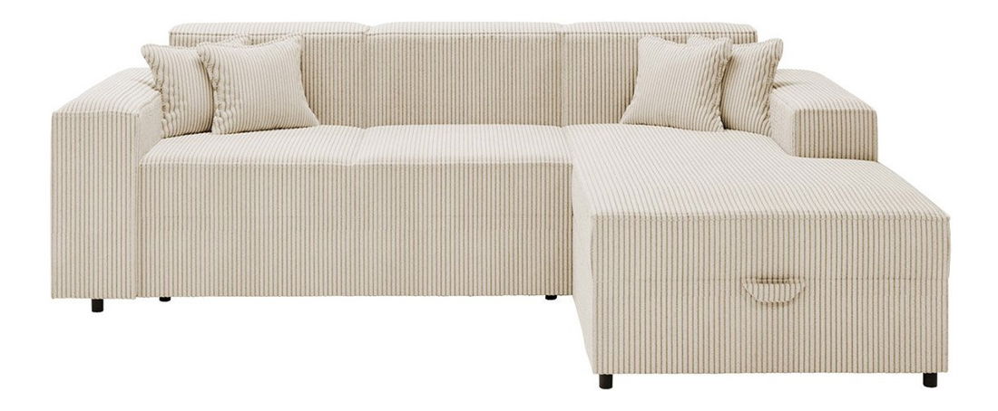 Rohová sedací souprava Sokol L (vanilková)