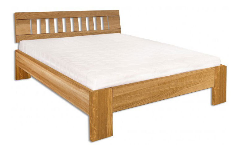 Manželská postel 140 cm LK 293 (dub) (masiv)