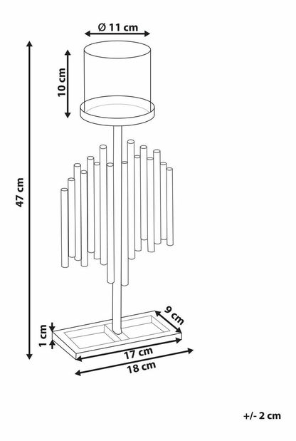 Svícen Nis 47 cm (zlatá)