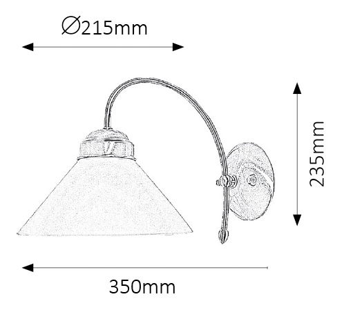 Nástěnné svítidlo Marian 2701 (bronzová + bílá)