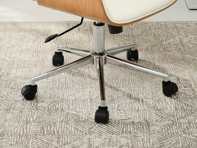 Židle Aukley (krémová + chromová)