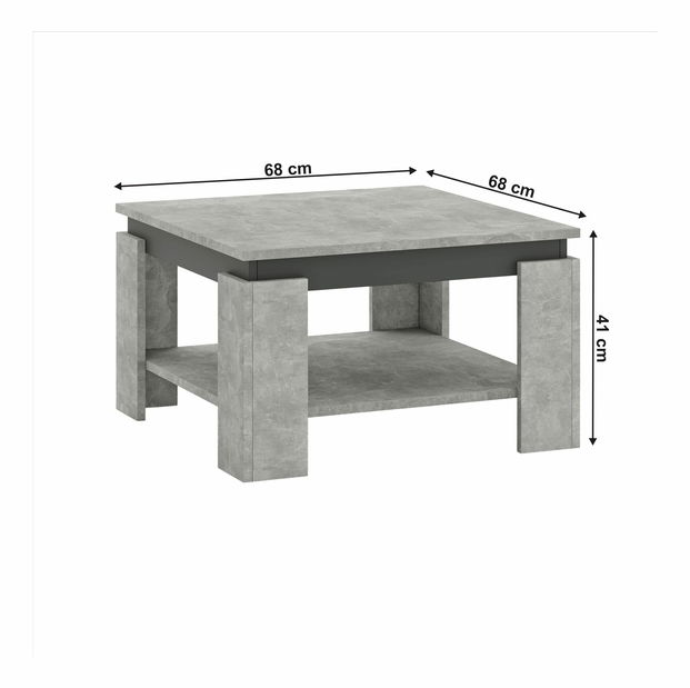 Konferenční stolek LEMSY (beton + grafit)