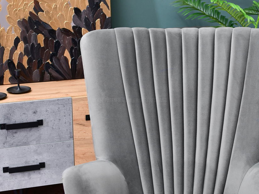 Relaxační křeslo Nuttshell (šedá + černá)