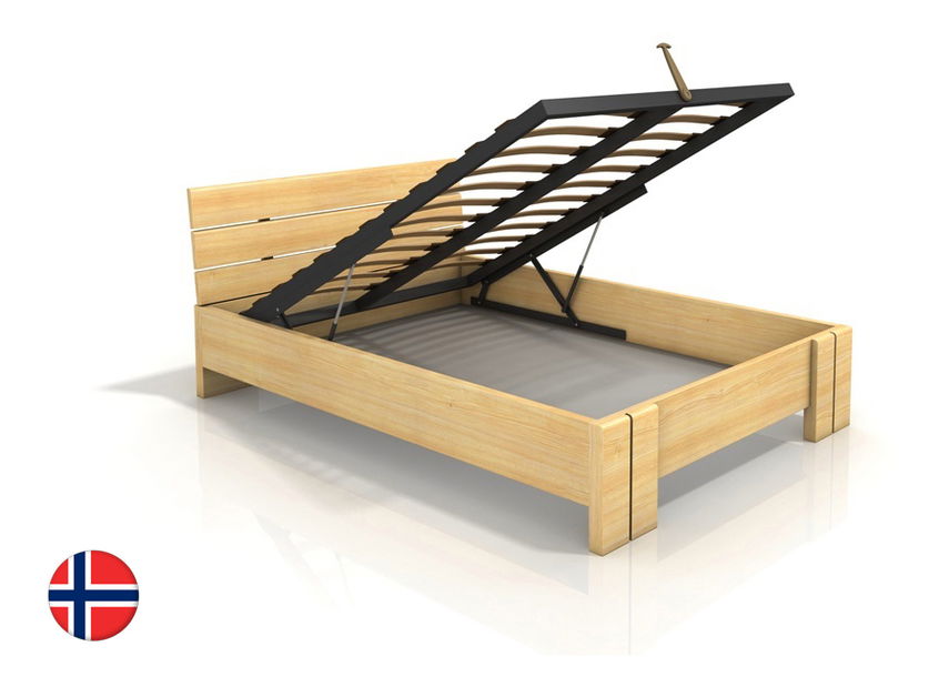 Jednolůžková postel 120 cm Naturlig Tosen High BC (borovice) (s roštem)