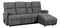 Nastavitelná sedací souprava rohová Toran (tmavě šedá) (P) 