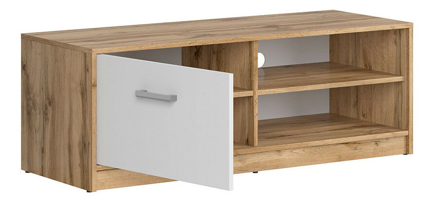 TV stolek/skříňka BRW Matos RTV1D (dub wotan + bílá)