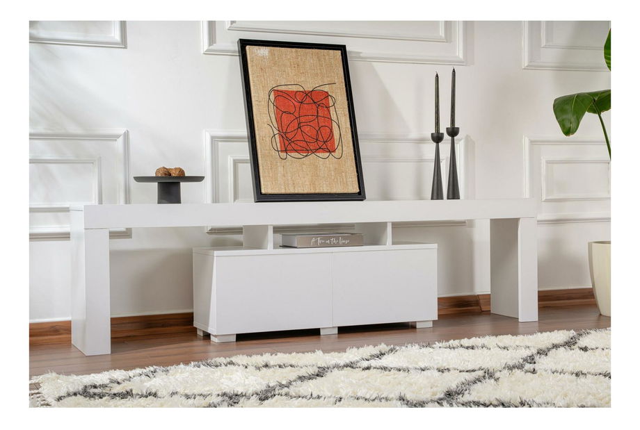 TV stolek/skříňka Endlava (přírodní bílá)