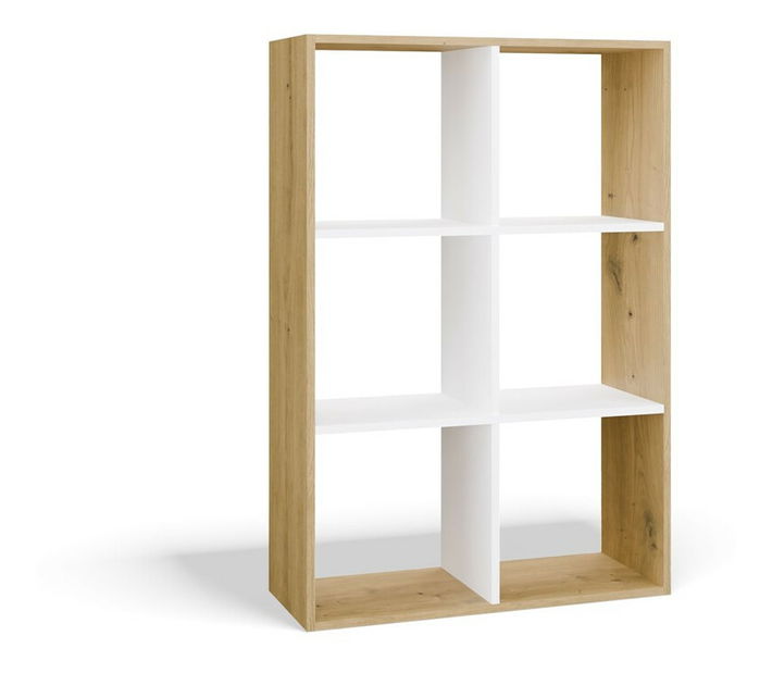 Regál Metros 3 (dub artisan + bílá)