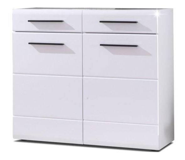 Botník Daniel (bílá + lesk bílý)